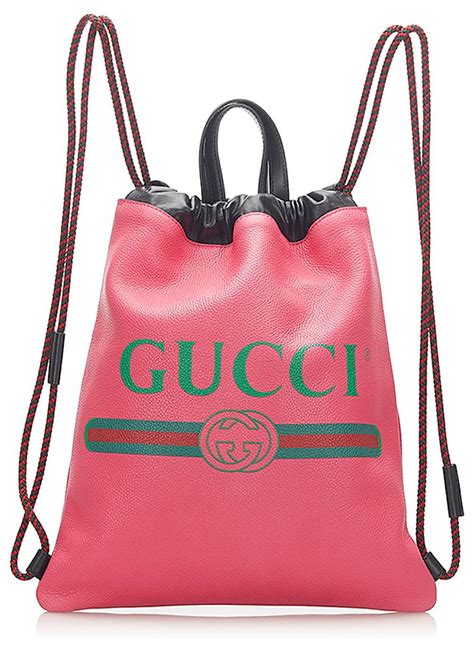 light pink gucci backpack|gucci drawstring backpack.